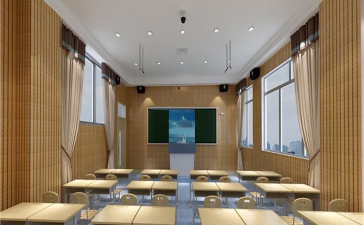河南南陽學(xué)校多媒體教室槽木吸音板聲學(xué)工程 河南南陽學(xué)校多媒體教室槽木吸音板聲學(xué)工程
