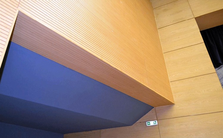 河南濮陽文化中心槽木吸音板聲學工程-1 河南濮陽文化中心槽木吸音板聲學工程-1
